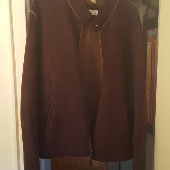 Faux sherling mens jacket